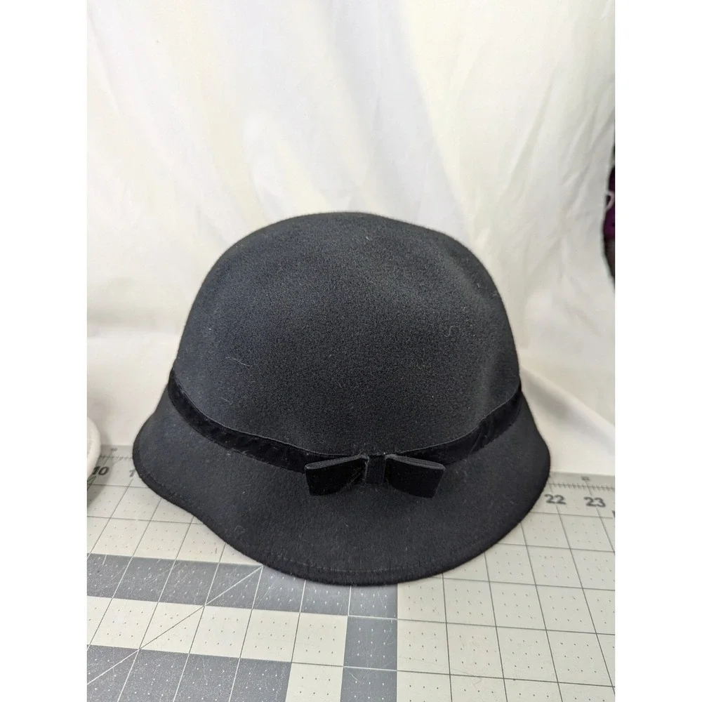 Gymboree Dressed Up Girls Hat Black White Lot Size M‎